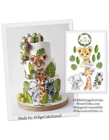 Aniversarea puiului de leu, imagine pentru tort