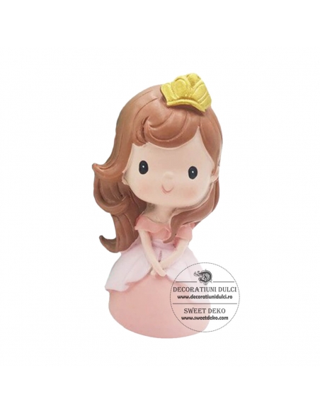 Topper micuta  printesa, fetita din rasina