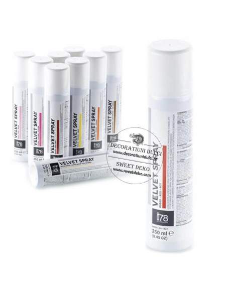 Spray velvet - colorant alimentar rosu 250ml, red Silikomart i78