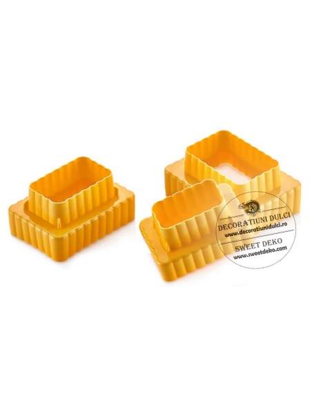 Set 3 decupatoare dreptunghiulare, taiere dubla