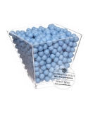 Perle decor albastru mat 4mm, 100g.