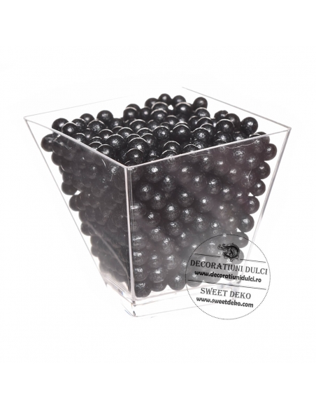 Bombonele negre 4mm, grafiti 100g.