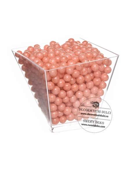 Perle din zahar piersica, 100g.