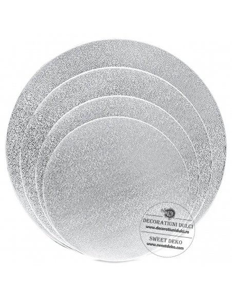 Platforma tort, rotunda argintie