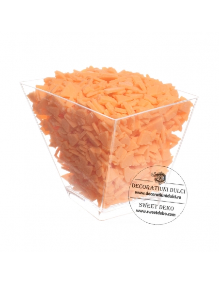 Paiete, fulgi candy melts cu aroma de portocala, 500g
