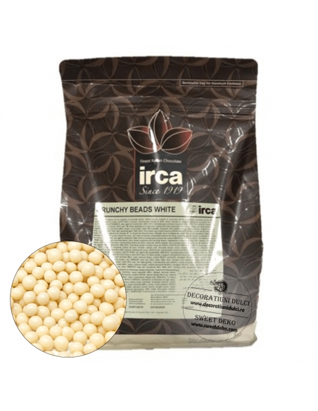 Crunchy beads acoperite cu ciocolata alba 2kg, IRCA