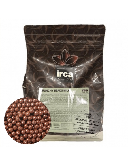 Crunchy beads cu lapte Irca, perlute de orez acoperite cu ciocolata 2kg