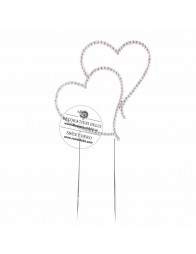 Decor tort - inimi strasuri aurii