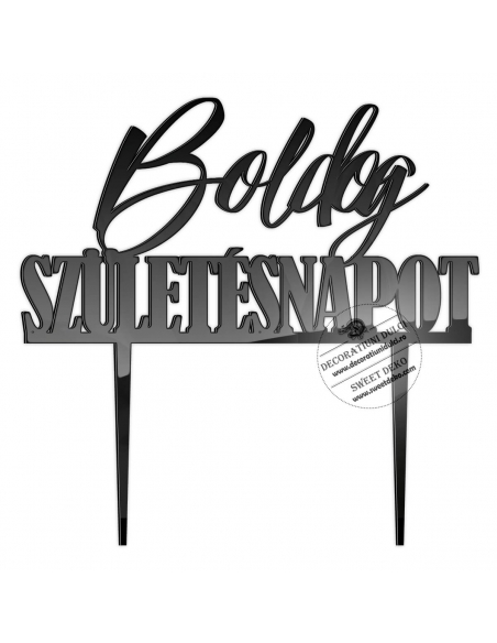 Topper tort Boldog születésnapot model HalBer