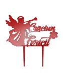 Topper Craciun fericit cu ingeras