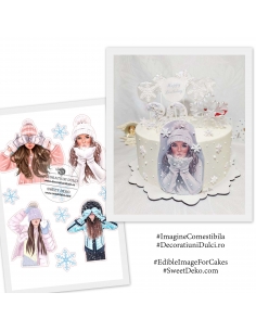 Fete si zapada, imagine comestibila 2