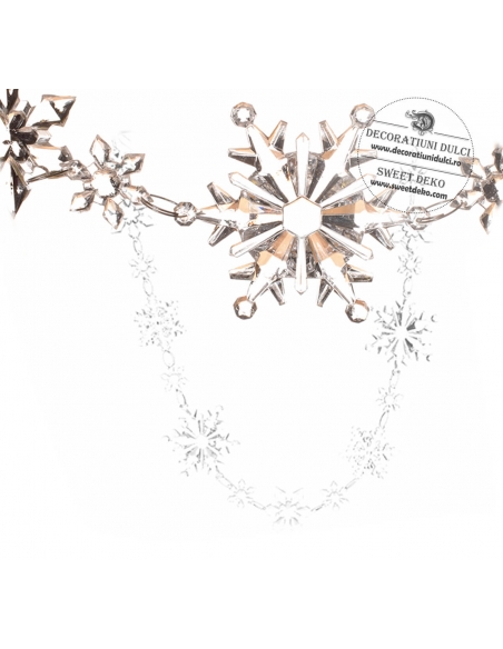 Sirag decorativ cu cristale fulgi