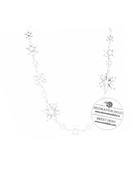 Sirag decorativ cu cristale fulgi