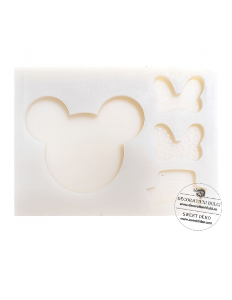 Mulaj silueta cap Minnie|Mickey si 3 fundite