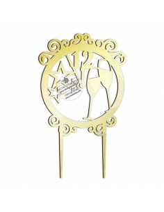 Topper pentru tort ceas de revelion 2