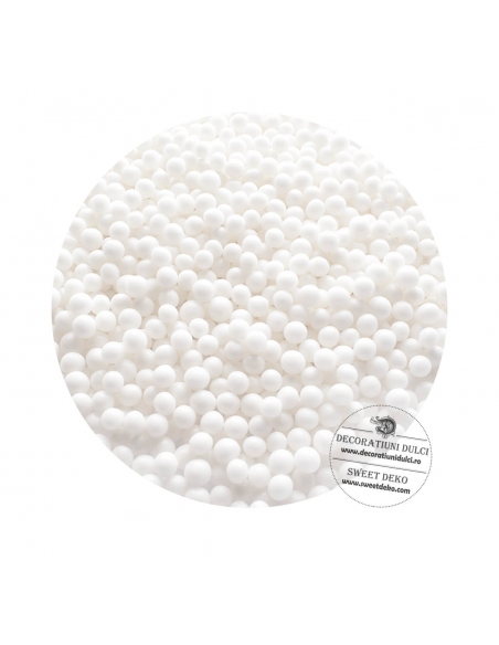 Bomboane albe mate (4mm)