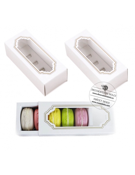 Cutie din carton si separator pentru mici deserturi (5buc/set)