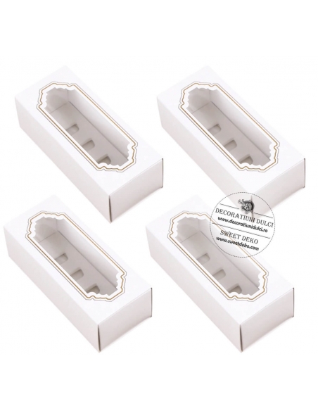 Cutie din carton si separator pentru mici deserturi (5buc/set)