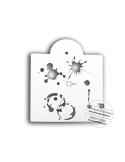 Sablon pete de vopsea | Decoratiuni Dulci