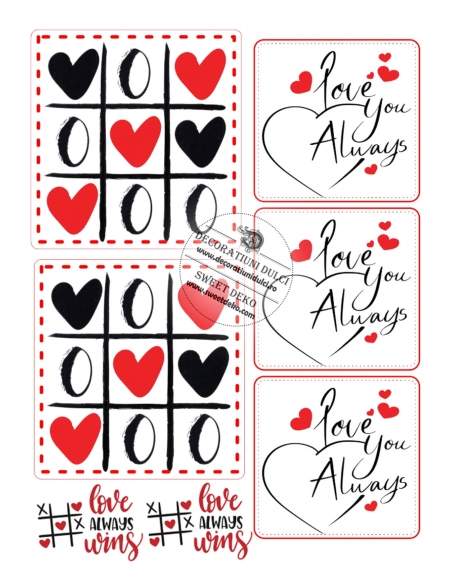 Imagine comestibila - Tic Tac Toe Love