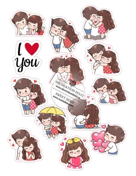 Momente de dragoste, poză comestibilă pentru deserturi