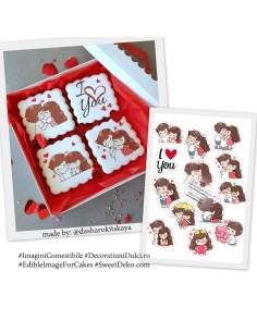 Momente de dragoste, poză comestibilă pentru deserturi 2