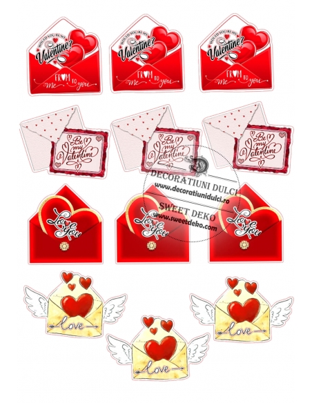 Imagine comestibila, scrisori de Valentine s Day