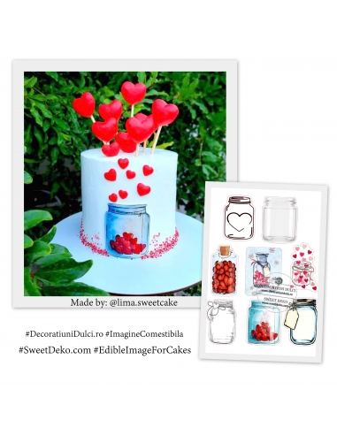 Imagine comestibilă, borcanele  cu iubire