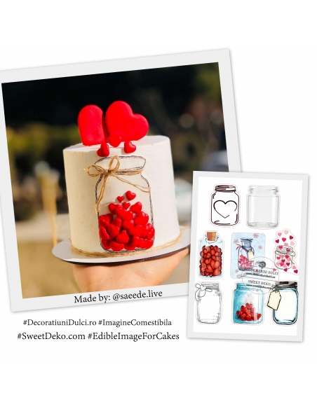 Imagine comestibilă, borcanele  cu iubire