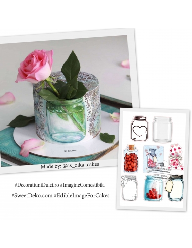 Imagine comestibilă, borcanele  cu iubire