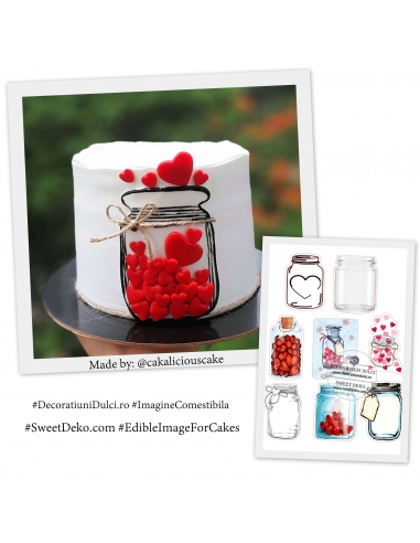 Imagine comestibilă, borcanele  cu iubire