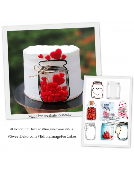 Imagine comestibilă, borcanele  cu iubire