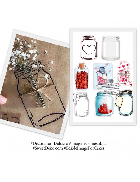 Imagine comestibilă, borcanele  cu iubire