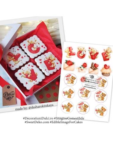 Imagine comestibilă, ursuleți și mesaje de iubire