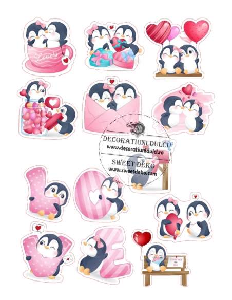Imagine comestibilă, pinguini îndrăgostiți