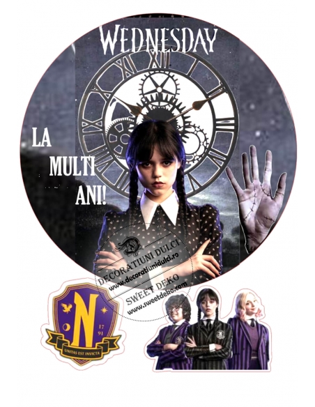Poza pentru tort, Wednesday si ceasul