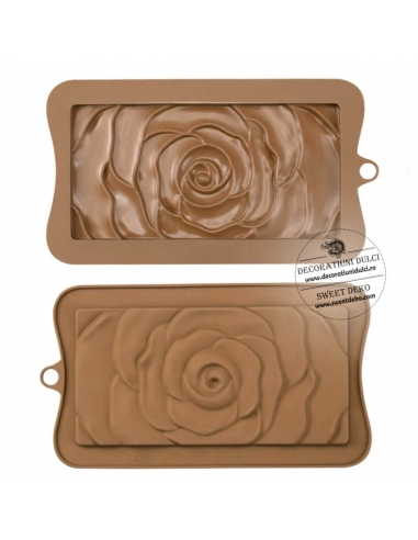 Mulaj tableta ciocolata cu model trandafir