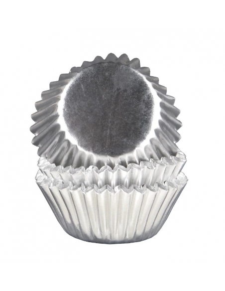 Cosulete argintii pentru briose diametrul 5cm