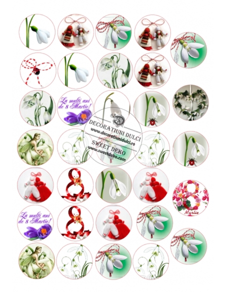 Imagine comestibila Martie | Decoratiuni Dulci