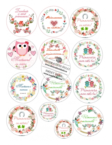 Imagine comestibila martisoare cu mesaj