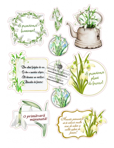 Imagine comestibile mesaje pentru deserturile din martie