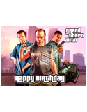 GTA Happy Birthday, imagine comestibila pentru decorarea torturilor