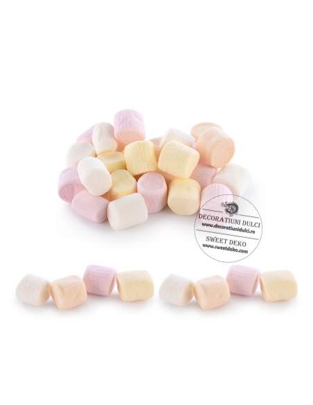 Mini marshmallow 4 culori pastelate (1kg.)