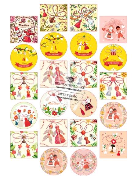 Mărțișoare combinate, imagine comestibilă