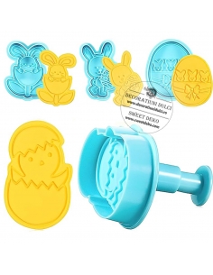 4 decupatoare Paste (doi iepurasi, pui si ou) 2