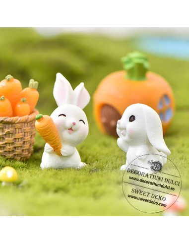 Mini iepuras cu morcov | topper decor