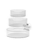 Etaj sau suport rotund, transparent pentru tort (h.10cm)