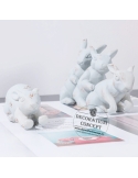 Sir de iepurasi decorativi, din ceramica