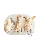 Mulaj din silicon cu trei iepurasi 2