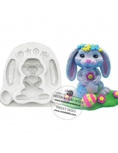 Mulaj forma iepure, 4 flori mici si oua 2